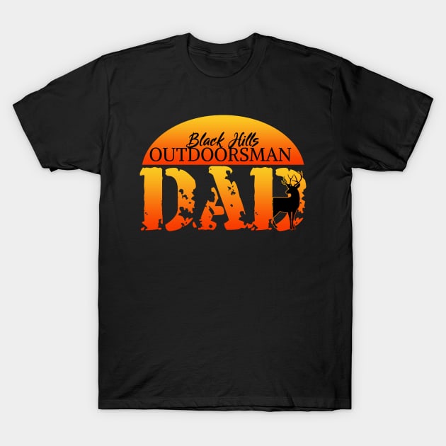 Black Hills Outdoorsman Dad Sunset T-Shirt by Shawnsonart